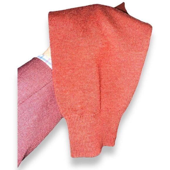 Peter Millar Rust Red 100% Merino Wool 1/4 Zip Sweater XL - Picture 5 of 10